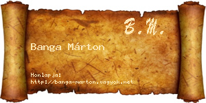 Banga Márton névjegykártya